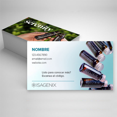 Isagenix Adaptogen Business Cards - Spanish